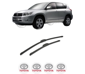 Set stergatoare auto TOYOTA RAV 4 III (_A3_) din 2005-2013, pentru parbriz auto, 2 bucati, Bosch Aerotwin Retrofit, din cauciuc siliconat rezistent, 4 Stickere Auto TOYOTA - Img 2