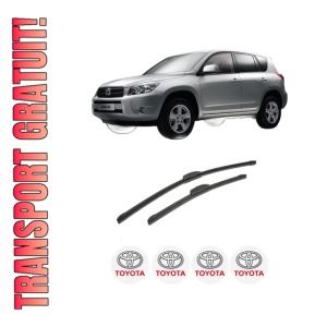 Set stergatoare auto TOYOTA RAV 4 III (_A3_) din 2005-2013, pentru parbriz auto, 2 bucati, Bosch Aerotwin Retrofit, din cauciuc siliconat rezistent, 4 Stickere Auto TOYOTA