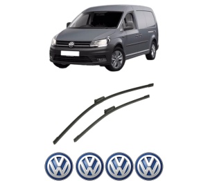 Set stergatoare auto Volkswagen CADDY IV MPV (SAB, SAJ) din 2015-2020, pentru parbriz auto, 2 bucati, Bosch Aerotwin, din cauciuc siliconat rezistent, 4 Stickere Auto Volkswagen - Img 2