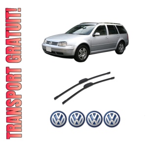 Set stergatoare auto Volkswagen GOLF VAN IV Variant (1J5) din 1999-2006, pentru parbriz auto, 2 bucati, Bosch Aerotwin Retrofit, din cauciuc siliconat rezistent, 4 Stickere Auto Volkswagen