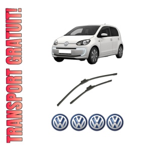 Set stergatoare auto Volkswagen LOAD UP! (121, 122, BL1, BL2) din 2012-2020, pentru parbriz auto, 2 bucati, Bosch Aerotwin, din cauciuc siliconat rezistent, 4 Stickere Auto Volkswagen