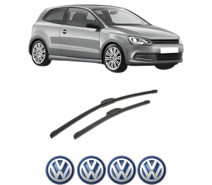 Set stergatoare auto Volkswagen POLO V (6R1, 6C1) din 2009-2022, pentru parbriz auto, 2 bucati, Bosch Aerotwin Retrofit, din cauciuc siliconat rezistent, 4 Stickere Auto Volkswagen - Img 2