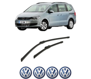 Set stergatoare auto Volkswagen SHARAN VAN (7N1, 7N2) din 2010-2015, pentru parbriz auto, 2 bucati, Bosch Aerotwin, din cauciuc siliconat rezistent, 4 Stickere Auto Volkswagen - Img 2