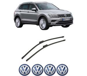 Set stergatoare auto Volkswagen TIGUAN SUV Van (AD1) din 2016-2020, pentru parbriz auto, 2 bucati, Bosch Aerotwin, din cauciuc siliconat rezistent, 4 Stickere Auto Volkswagen - Img 2