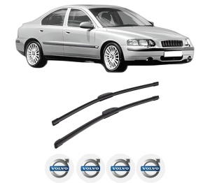 Set stergatoare auto VOLVO S60 I (384) din 2000-2010, pentru parbriz auto, 2 bucati, Bosch Aerotwin Retrofit, din cauciuc siliconat rezistent, 4 Stickere Auto VOLVO - Img 2