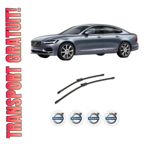 Set stergatoare auto VOLVO S90 II (234) din 2016-2023, pentru parbriz auto, 2 bucati, Bosch Aerotwin, din cauciuc siliconat rezistent, 4 Stickere Auto VOLVO