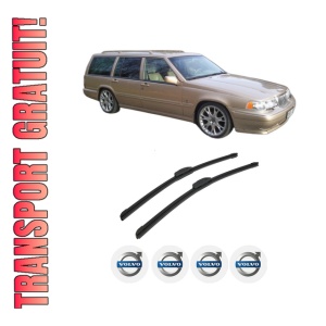 Set stergatoare auto VOLVO V90 I Estate (965) din 1997-1998, pentru parbriz auto, 2 bucati, Bosch Aerotwin Retrofit, din cauciuc siliconat rezistent, 4 Stickere Auto VOLVO