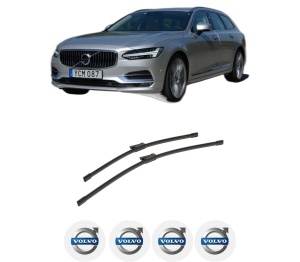 Set stergatoare auto VOLVO V90 II Estate (235) din 2016-2022, pentru parbriz auto, 2 bucati, Bosch Aerotwin, din cauciuc siliconat rezistent, 4 Stickere Auto VOLVO - Img 2