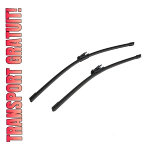 Set stergatoare BMW Seria 3 (F30, F80) din 2011-2018, pentru parbriz auto, 2 bucati, Bosch Aerotwin, din cauciuc siliconat rezistent, 4 Stickere Auto BMW Seria