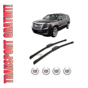 Set stergatoare CADILLAC ESCALADE din 1998-2020, pentru parbriz auto, 2 bucati, Bosch Aerotwin Retrofit, din cauciuc siliconat rezistent, 4 Stickere Auto CADILLAC