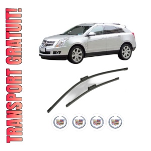 Set stergatoare CADILLAC SRX din 2003-2016, pentru parbriz auto, 2 bucati, Bosch Aerotwin, din cauciuc siliconat rezistent, 4 Stickere Auto CADILLAC