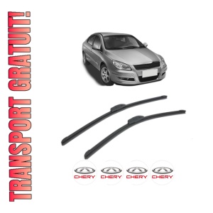 Set stergatoare CHERY COWIN 3 din 2010, pentru parbriz auto, 2 bucati, Bosch Aerotwin Retrofit, din cauciuc siliconat rezistent, 4 Stickere Auto CHERY