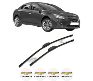 Set stergatoare CHEVROLET CRUZE (J300) din 2009-2018, pentru parbriz auto, 2 bucati, Bosch Aerotwin Retrofit, din cauciuc siliconat rezistent, 4 Stickere Auto CHEVROLET v45617