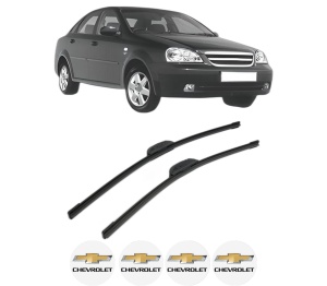 Set stergatoare CHEVROLET LACETTI Saloon (J200) din 2003, pentru parbriz auto, 2 bucati, Bosch Aerotwin Retrofit, din cauciuc siliconat rezistent, 4 Stickere Auto CHEVROLET v47277