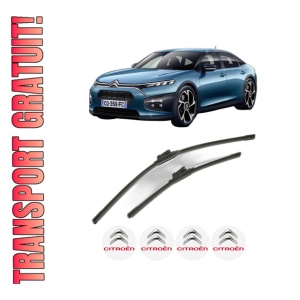 Set stergatoare CITROEN C5 X (ND_, NC_) din 2021-2023, pentru parbriz auto, 2 bucati, Bosch Aerotwin, din cauciuc siliconat rezistent, 4 Stickere Auto CITROEN