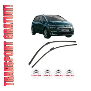 Set stergatoare CITROEN GRAND C4 SPACETOURER Van (3A_, 3E_) din 2019, pentru parbriz auto, 2 bucati, Bosch Aerotwin, din cauciuc siliconat rezistent, 4 Stickere Auto CITROEN