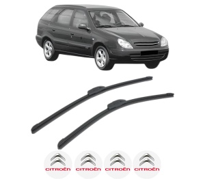 Set stergatoare CITROEN XSARA Break (N2) din 1997-2003, pentru parbriz auto, 2 bucati, Bosch Aerotwin Retrofit, din cauciuc siliconat rezistent, 4 Stickere Auto CITROEN v46972