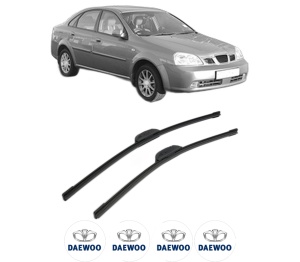 Set stergatoare DAEWOO NUBIRA Saloon (J200) din 2003, pentru parbriz auto, 2 bucati, Bosch Aerotwin Retrofit, din cauciuc siliconat rezistent, 4 Stickere Auto DAEWOO v47217