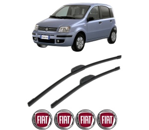 Set stergatoare FIAT PANDA (169_) din 2003-2013, pentru parbriz auto, 2 bucati, Bosch Aerotwin Retrofit, din cauciuc siliconat rezistent, 4 Stickere Auto FIAT v42407