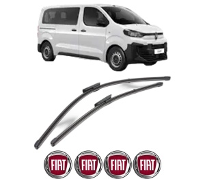 Set stergatoare FIAT SCUDO Bus din 2022-2024, pentru parbriz auto, 2 bucati, Valeo Silencio Xtrm, din cauciuc siliconat rezistent, 4 Stickere Auto FIAT v35442