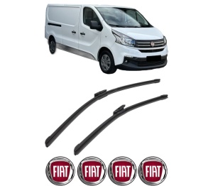 Set stergatoare FIAT TALENTO Van (296_) din 2016-2019, pentru parbriz auto, 2 bucati, Bosch Aerotwin Multi, din cauciuc siliconat rezistent, 4 Stickere Auto FIAT v53817