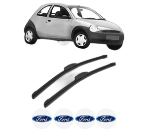 Set stergatoare FORD KA (RB_) din 1996-2008, pentru parbriz auto, 2 bucati, Bosch Aerotwin Retrofit, din cauciuc siliconat rezistent, 4 Stickere Auto FORD v42347