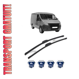 Set stergatoare GAZ GAZELLE NEXT Van din 2013-2020, pentru parbriz auto, 2 bucati, Bosch Aerotwin Retrofit, din cauciuc siliconat rezistent, 4 Stickere Auto GAZ