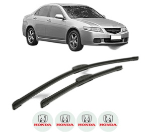 Set stergatoare HONDA ACCORD VII (CL, CN) din 2003-2008, pentru parbriz auto, 2 bucati, Bosch Aerotwin Retrofit, din cauciuc siliconat rezistent, 4 Stickere Auto HONDA v44897