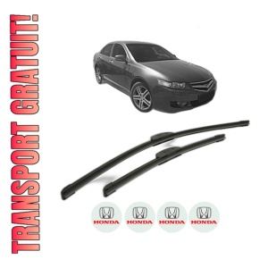 Set stergatoare HONDA ACCORD VII (CM) din 2002-2008, pentru parbriz auto, 2 bucati, Bosch Aerotwin Retrofit, din cauciuc siliconat rezistent, 4 Stickere Auto HONDA
