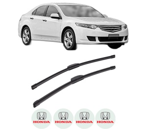 Set stergatoare HONDA ACCORD VIII (CU) din 2008, pentru parbriz auto, 2 bucati, Bosch Aerotwin Retrofit, din cauciuc siliconat rezistent, 4 Stickere Auto HONDA v41087