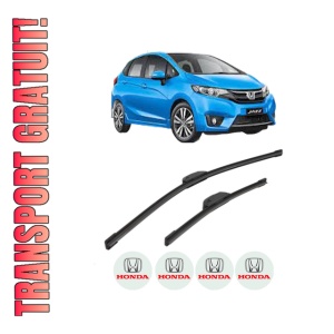 Set stergatoare HONDA JAZZ IV (GK_) din 2015-2017, pentru parbriz auto, 2 bucati, Bosch Aerotwin Retrofit, din cauciuc siliconat rezistent, 4 Stickere Auto HONDA