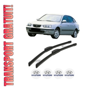 Set stergatoare HYUNDAI ELANTRA III (XD) din 2000-2003, pentru parbriz auto, 2 bucati, Bosch Aerotwin Retrofit, din cauciuc siliconat rezistent, 4 Stickere Auto HYUNDAI