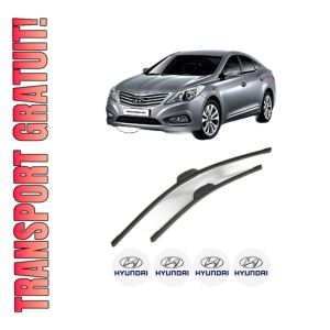 Set stergatoare HYUNDAI GRANDEUR (HG) din 2011-2016, pentru parbriz auto, 2 bucati, Bosch Aerotwin Retrofit, din cauciuc siliconat rezistent, 4 Stickere Auto HYUNDAI