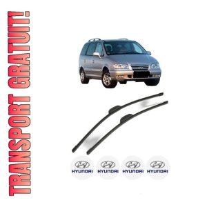 Set stergatoare HYUNDAI HIGHWAY VAN din 2000-2003, pentru parbriz auto, 2 bucati, Bosch Aerotwin Retrofit, din cauciuc siliconat rezistent, 4 Stickere Auto HYUNDAI