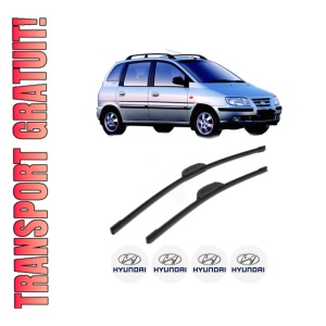 Set stergatoare HYUNDAI MATRIX (FC) din 2001-2005, pentru parbriz auto, 2 bucati, Bosch Aerotwin Retrofit, din cauciuc siliconat rezistent, 4 Stickere Auto HYUNDAI