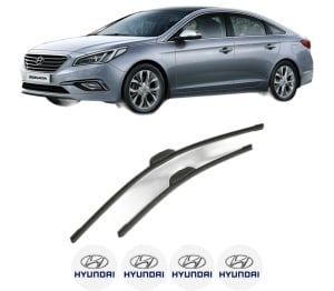 Set stergatoare HYUNDAI SONATA VII (LF) din 2014-2019, pentru parbriz auto, 2 bucati, Bosch Aerotwin Retrofit, din cauciuc siliconat rezistent, 4 Stickere Auto HYUNDAI v44157