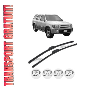 Set stergatoare INFINITI QX4 din 1997-2003, pentru parbriz auto, 2 bucati, Bosch Aerotwin Retrofit, din cauciuc siliconat rezistent, 4 Stickere Auto INFINITI