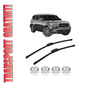 Set stergatoare INFINITI QX80 din 2013, pentru parbriz auto, 2 bucati, Bosch Aerotwin Retrofit, din cauciuc siliconat rezistent, 4 Stickere Auto INFINITI
