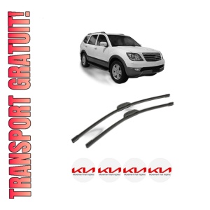 Set stergatoare KIA BORREGO (HM) din 2007, pentru parbriz auto, 2 bucati, Bosch Aerotwin Retrofit, din cauciuc siliconat rezistent, 4 Stickere Auto KIA