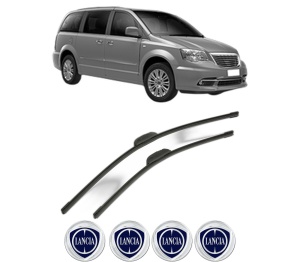 Set stergatoare LANCIA VOYAGER MPV (404_) din 2011-2014, pentru parbriz auto, 2 bucati, Bosch Aerotwin Retrofit, din cauciuc siliconat rezistent, 4 Stickere Auto LANCIA v52492