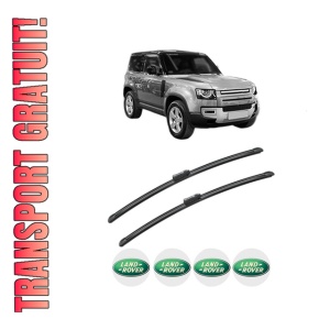 Set stergatoare LAND ROVER DEFENDER Station Wagon (L663) din 2019-2023, pentru parbriz auto, 2 bucati, Bosch Aerotwin, din cauciuc siliconat rezistent, 4 Stickere Auto LAND ROVER