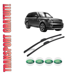 Set stergatoare LAND ROVER RANGE ROVER SPORT I (L320) din 2005-2013, pentru parbriz auto, 2 bucati, Bosch Aerotwin Retrofit, din cauciuc siliconat rezistent, 4 Stickere Auto LAND ROVER