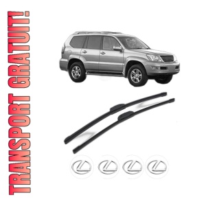 Set stergatoare LEXUS GX (_J12_) din 2001-2009, pentru parbriz auto, 2 bucati, Bosch Aerotwin Retrofit, din cauciuc siliconat rezistent, 4 Stickere Auto LEXUS