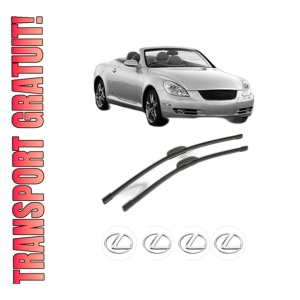 Set stergatoare LEXUS SC Convertible (UZZ40_) din 2001-2010, pentru parbriz auto, 2 bucati, Bosch Aerotwin Retrofit, din cauciuc siliconat rezistent, 4 Stickere Auto LEXUS