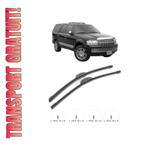 Set stergatoare LINCOLN NAVIGATOR (U326) din 2006-2017, pentru parbriz auto, 2 bucati, Bosch Aerotwin Retrofit, din cauciuc siliconat rezistent, 4 Stickere Auto LINCOLN