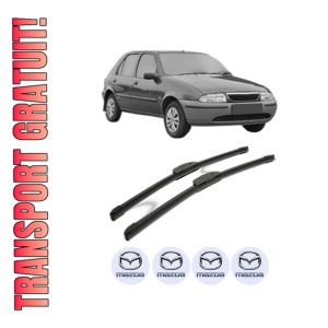 Set stergatoare MAZDA 121 III (JASM, JBSM) din 1996, pentru parbriz auto, 2 bucati, Bosch Aerotwin Retrofit, din cauciuc siliconat rezistent, 4 Stickere Auto MAZDA