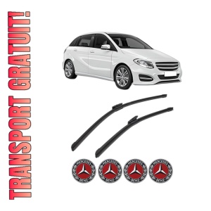 Set stergatoare MERCEDES-BENZ B-CLASS Sports Tourer (W246, W242) din 2011-2018, pentru parbriz auto, 2 bucati, Bosch Aerotwin Multi, din cauciuc siliconat rezistent, 4 Stickere Auto MERCEDES-BENZ