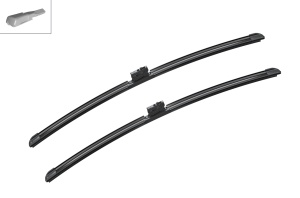 Set stergatoare MERCEDES-BENZ EQC (N293) din 2019-2023, pentru parbriz auto, 2 bucati, Bosch Aerotwin, din cauciuc siliconat rezistent, 4 Stickere Auto MERCEDES-BENZ v50758