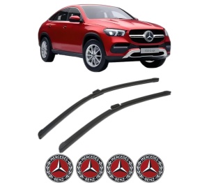 Set stergatoare MERCEDES-BENZ GLE Coupe (C167) din 2019-2023, pentru parbriz auto, 2 bucati, Bosch 0, din cauciuc siliconat rezistent, 4 Stickere Auto MERCEDES-BENZ v49102