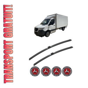 Set stergatoare MERCEDES-BENZ SPRINTER 5-t Platform/Chassis (B907) din 2018-2022, pentru parbriz auto, 2 bucati, Bosch Aerotwin, din cauciuc siliconat rezistent, 4 Stickere Auto MERCEDES-BENZ